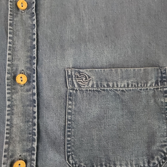 SAINT JAMES Chambray Shirt “Frédéric” Style 100% TENCEL short sleeve m - Picture 8 of 13